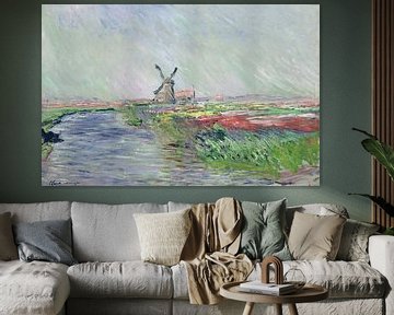 Tulpen velden in Holland, Claude Monet