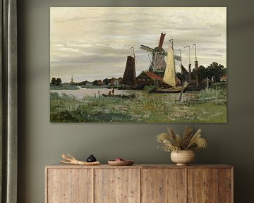 Windmill near Zaandam, Claude Monet