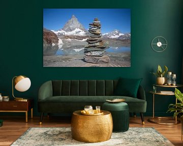 Matterhorn with stone man by Menno Boermans