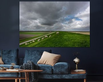 Wadden dike with sheep by Bo Scheeringa Photography