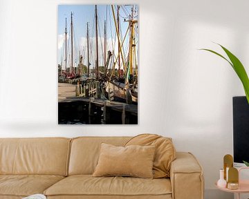 De binnen haven van Makkum