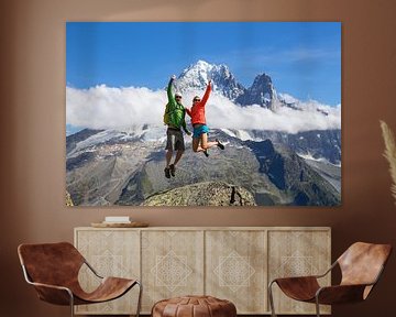 Gipfelfreude in Chamonix von Menno Boermans