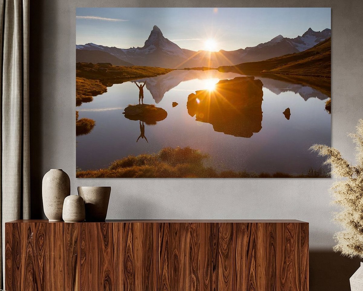 Voorbeeld van het werk in een kamer