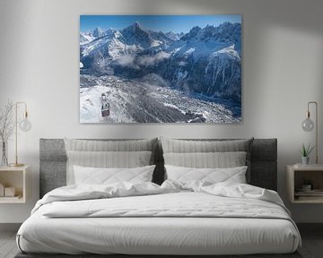 Die Seilbahn zum Brevent oberhalb von Chamonix im Mont Blanc-Tal von Menno Boermans