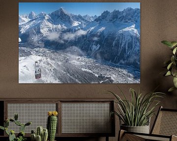 Die Seilbahn zum Brevent oberhalb von Chamonix im Mont Blanc-Tal von Menno Boermans