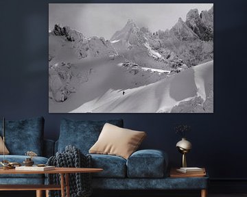Winter solo alpinist Chamonix by Menno Boermans