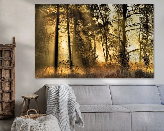 Voorbeeld van het werk in een kamer