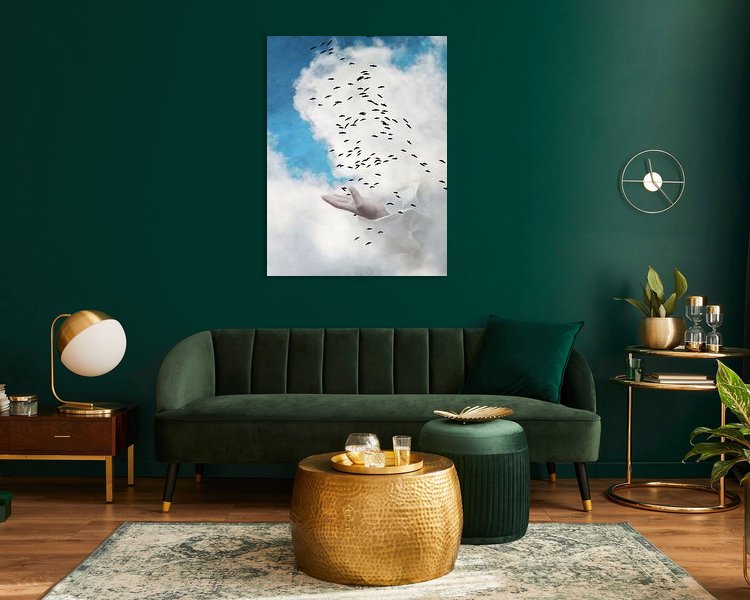 Voorbeeld van het werk in een kamer