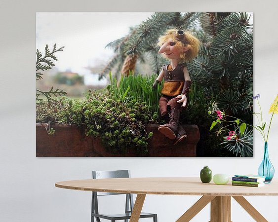 Voorbeeld van het werk in een kamer