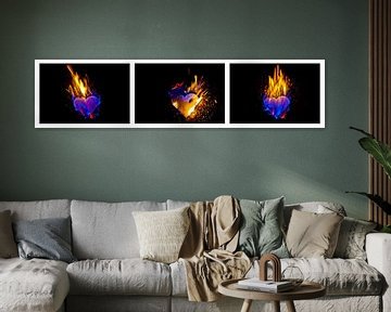 Collage: harten branden