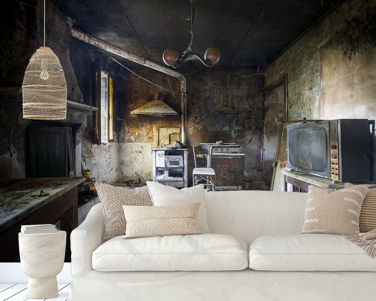 Voorbeeld van het werk in een kamer