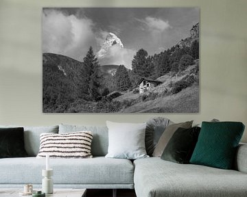 Barn with Matterhorn by Menno Boermans