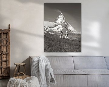 Wanderer Riffelberg mit Matterhorn