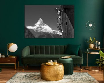 Christusbeeld met Matterhorn van Menno Boermans