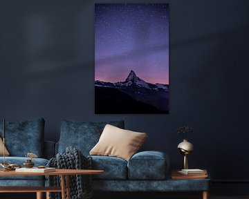 Sternenhimmel über dem Matterhorn von Menno Boermans
