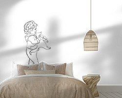 Voorbeeld van het werk in een kamer