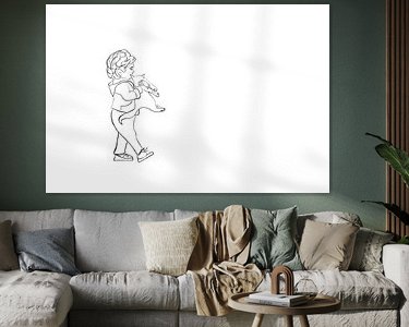 Voorbeeld van het werk in een kamer