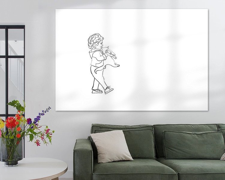 Voorbeeld van het werk in een kamer