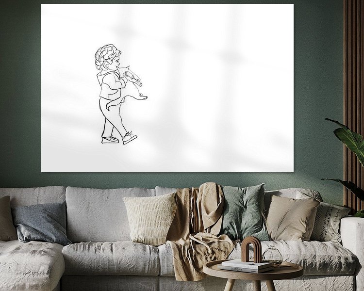 Voorbeeld van het werk in een kamer