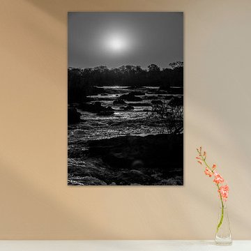 Popa Falls tijdens zonsondergang