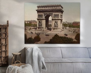 L'Arc-de-Triomphe de L'Etoile, Paris van Vintage Afbeeldingen