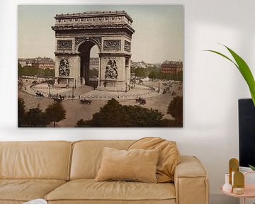 L'Arc-de-Triomphe de L'Etoile, Paris van Vintage Afbeeldingen