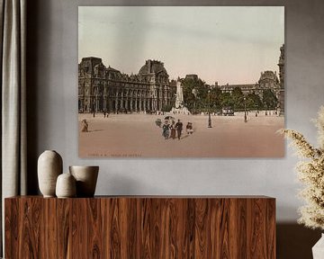 Le Louvre, Paris von Vintage Afbeeldingen