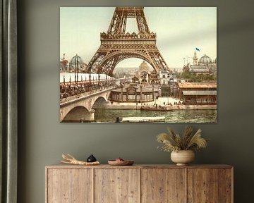 Eiffel Tower and general view of the grounds, Exposition Universelle, Paris van Vintage Afbeeldingen