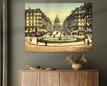 The Pantheon and the rue Soufflot, Paris van Vintage Afbeeldingen