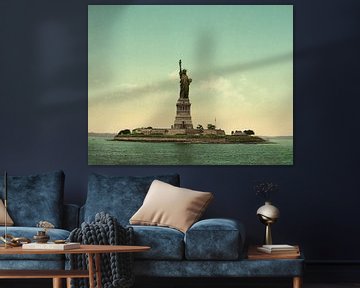 Statue of Liberty, New York Harbor van Vintage Afbeeldingen