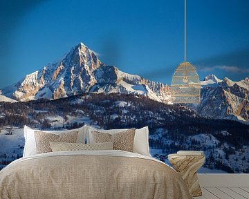 Alpengloed op de Bietschhorn van Menno Boermans