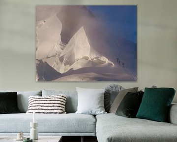 Bergsteiger am Mont Blanc von Menno Boermans