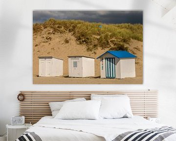 Strandhuisjes op Texel van Henri Kok