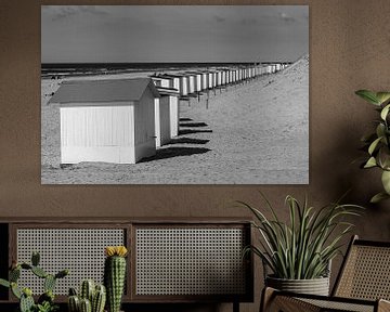 Strandhuisjes bij Paal 9 Texel sur Henri Kok