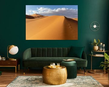 Beautiful sand dunes in the Sahara desert, Morocco, Africa by Tjeerd Kruse