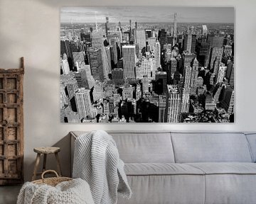 Skyline Noord Manhattan in zwart-wit van Ingrid Meuleman