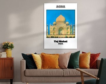 Agra & Taj Mahal von Printed Artings