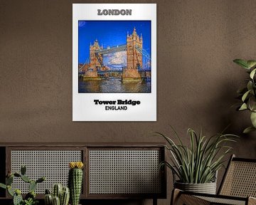 London & Tower Bridge van Printed Artings