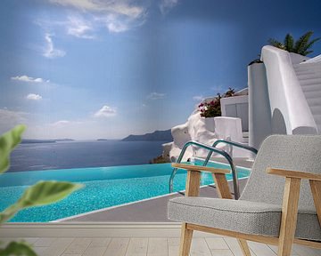 Katikies Hotel, Oia, Santorini, Greece van Robert van Hall
