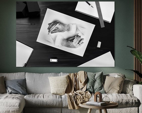 Voorbeeld van het werk in een kamer