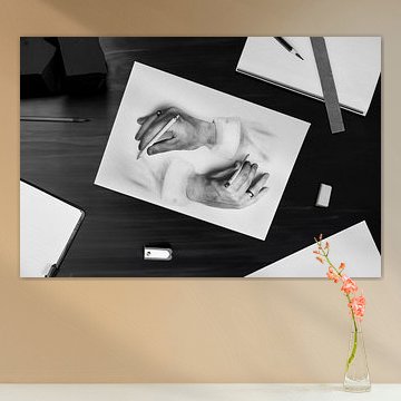 Moderne Interpretation von Eschers Händen - fotografische Ode an geniale Kunst von Elianne van Turennout