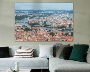 De Stad Praag van Bovenaf van Melvin Fotografie