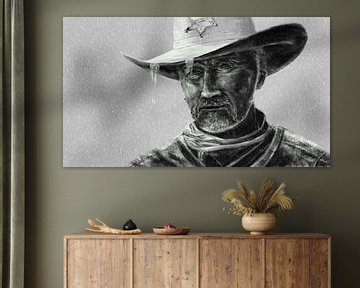 Cowboy Sheriff in regen van Jan Brons