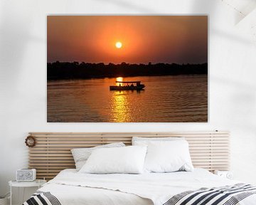Sunset at the Zambezi River van Jurgen Hermse