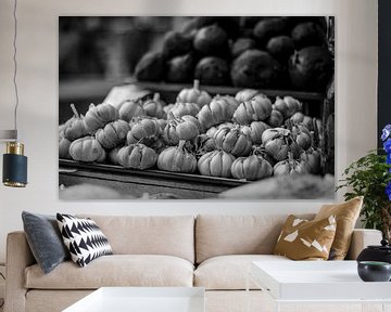 Knoflookbollen zwart wit van Manon Ruitenberg