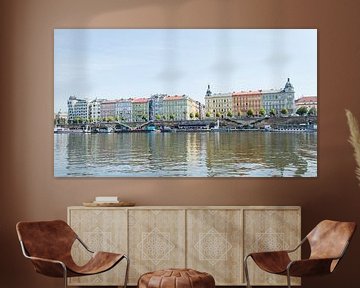 Architektur entlang der Moldau in Prag von Melvin Fotografie