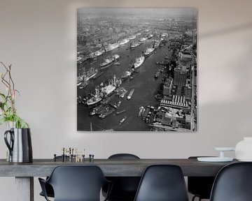Maashaven Rotterdam 1958 Luchtfoto van Roel Dijkstra