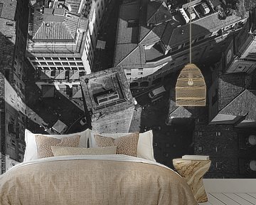 Der kleine Turm von Bologna (schwarz weiß) von Merel Tuk