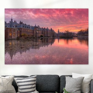 Dutch Houses of Parliament ( Binnenhof ) at Sunset