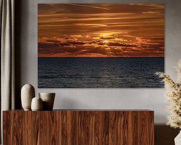 Sonnenuntergang an der niederländischen Küste von Danny de Jong